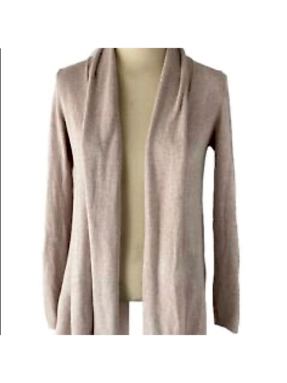 315.ZARA Cardigan open front with collar. Tan